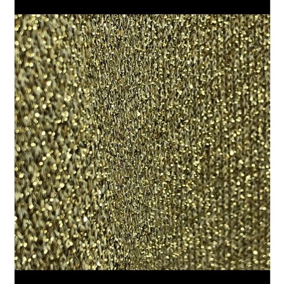 Petite Dimensions Vintage Gold Metallic Wool Blend Sweater Petite Medium Holiday - Picture 9 of 11